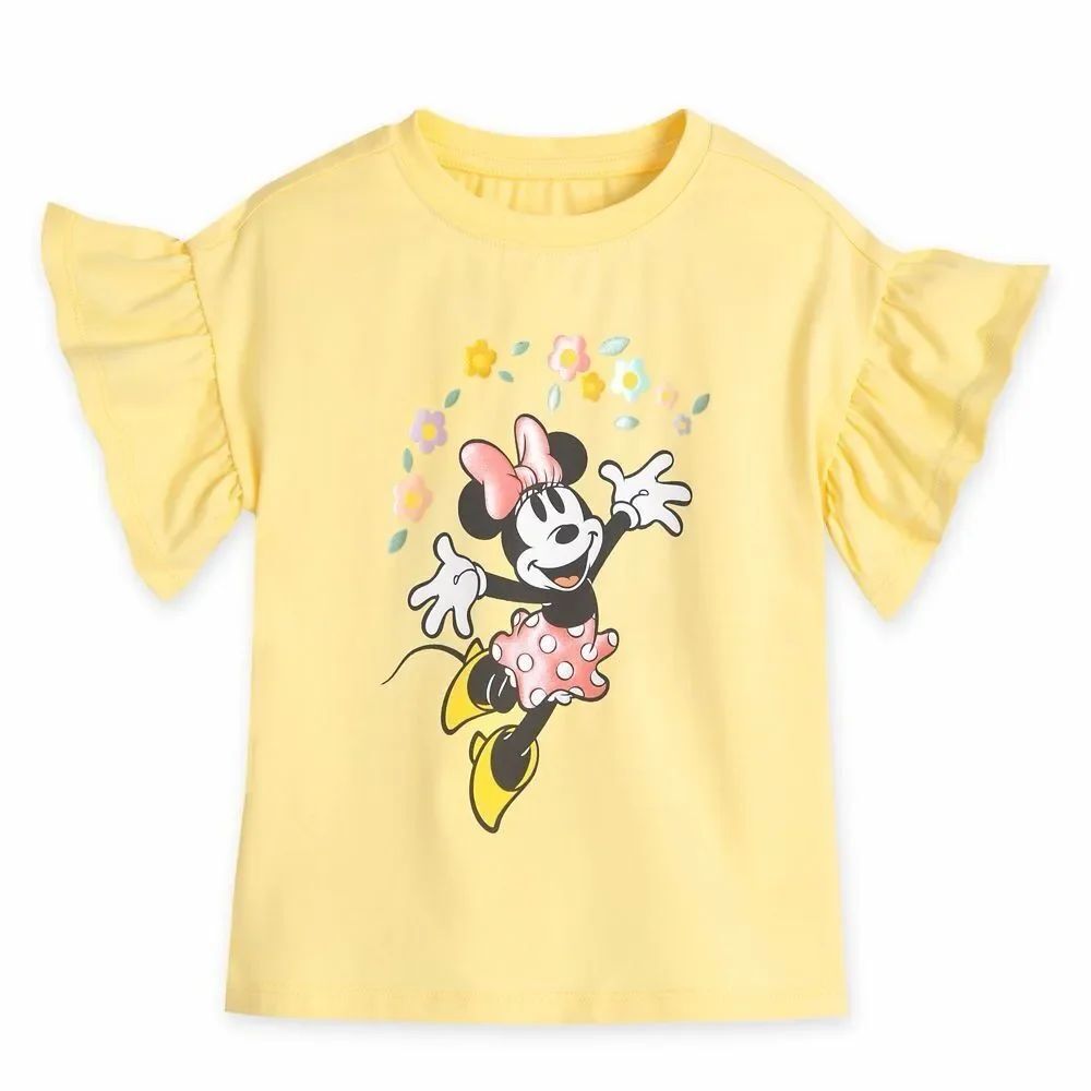 Minnie Mouse Fashion T-Shirt Girls Disney NWT Sealed Size 7/8 Yellow